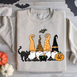 Halloween Gnomes & Pumpkin Sweatshirt, Scary Gnomes Shirt