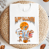 Happy Halloween Skeleton Dinosaur Shirt, Halloween Party Shirt