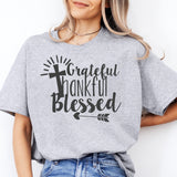 Grateful Thankful Blessed Shirt, Thanksgiving Shirt