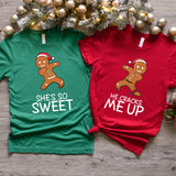 He Cracks Me Up She's So Sweet Shirt, Gingerbread Couple Shirt