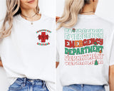 Emergency Department Christmas Shirt, Custom ER Crew Shirt