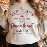 Mrs. Claus Christmas Baker Shirts, Gingerbread Cookie Christmas Shirts