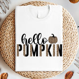 Leopard Pumpkin Sweatshirt, Hello pumpkin Season Shirt