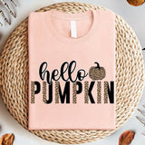 Leopard Pumpkin Sweatshirt, Hello pumpkin Season Shirt