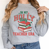 In My Holly Jolly Teacher Era Shirt, Christmas Gift For Teacher