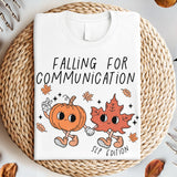 Falling For Communication SLP Speech Therapy Shirt