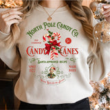 Christmas Sweatshirt, Candy Cane Shirt