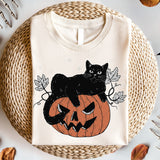 Halloween Cat Shirt, Pumpkin Shirt, Fall Shirt