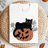 Halloween Cat Shirt, Pumpkin Shirt, Fall Shirt