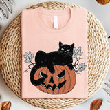 Halloween Cat Shirt, Pumpkin Shirt, Fall Shirt