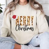 Merry Christmas Leopard Shirt, Retro Christmas Shirt