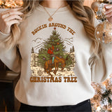 Rockin' Around The Christmas Tree Shirt, Cowboy Christmas Tee