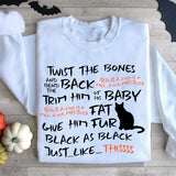 Twist The Bones Shirt, Halloween Shirt, Black Cat T-Shirt