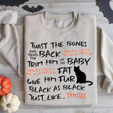 Twist The Bones Shirt, Halloween Shirt, Black Cat T-Shirt