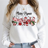 Merry Pigmas Sweatshirt, Christmas Pig Sweater