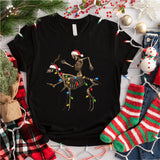 Santa Skeleton Christmas Shirt, Funny Christmas Shirt