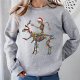 Santa Skeleton Christmas Shirt, Funny Christmas Shirt