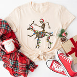 Santa Skeleton Christmas Shirt, Funny Christmas Shirt