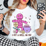 I Put A Spell On You Shirt, Halloween Shirt, Women's Halloween Shirt