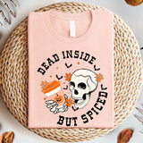 Dead Inside But Spiced Sweatshirt, Halloween Skull Tees