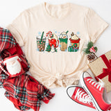 Christmas Coffee T-Shirt, Peppermint Iced Latte Tee