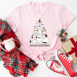 Meowy Christmas Shirt, Cat Tree Christmas T-Shirt