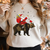 Bear & Santa Shirt, Merry Holiday Shirt