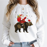 Bear & Santa Shirt, Merry Holiday Shirt