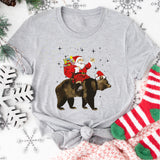 Bear & Santa Shirt, Merry Holiday Shirt