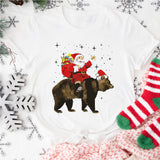 Bear & Santa Shirt, Merry Holiday Shirt