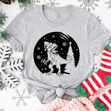 Christmas Tree Shirt, Dinosaur Shirt, Christmas Baby Tee