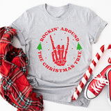 Rocking Around The Christmas Tree Shirt, Xmas Skeleton Shirt