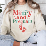 Merry and Pregnant T-Shirt, Pregnant Christmas Shirt