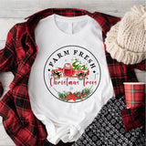 Farm Fresh Christmas Tree Shirt, Xmas Farmer Tee