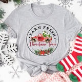 Farm Fresh Christmas Tree Shirt, Xmas Farmer Tee