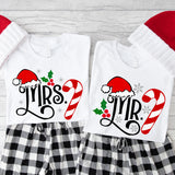 Mrs And Mr Couples Christmas Shirt, Christmas Matching T-Shirts