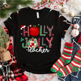 Holly Jolly Teacher Christmas Sweatshirt, Xmas Teacher Shirt