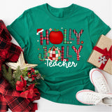 Holly Jolly Teacher Christmas Sweatshirt, Xmas Teacher Shirt