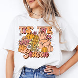 Tis The Season Thanksgiving Shirt, Fall Pumpkin Coffee T-Shirt