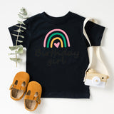 Rainbow Birthday Girl T-Shirt, Birthday Party Shirt, First Birthday Shirt, Birthday Baby Tee