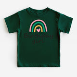 Rainbow Birthday Girl T-Shirt, Birthday Party Shirt, First Birthday Shirt, Birthday Baby Tee