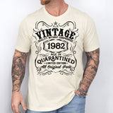 Vintage Quality Without Compromise Shirt, 1982 Age In Quarantined, Men Birthday Shirt