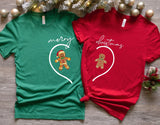 Christmas Couple Shirts, Merry Christmas Matching Shirts, Gingerbread Shirt, Christmas Honeymoon, Christmas Family Shirt, Christmas Cookie - Nesta Tees