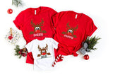 Family Reindeer Christmas Shirts, Custom Christmas Shirts, Matching Christmas Shirts, Buffalo Christmas Group Shirt, Christmas Party Shirts - Nesta Tees