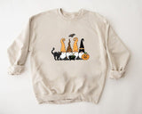 Halloween Gnomes & Pumpkin Sweatshirt, Scary Gnomes Shirt, Halloween Pumpkin Shirt, Halloween Gnome Shirt, Halloween Party, Spooky Gnome - Nesta Tees