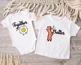 Couple Better Together Bacon And Egg Valentines Day T-shirt, Honeymoon Shirts, Funny Couple Matching Shirts, Couple Love Shirt - Nesta Tees