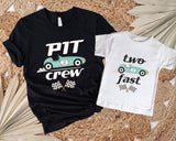 Car Race 2'nd Birthday T-Shirt, Pit Crew Shirt, Birthday Boy Tee - Nesta Tees