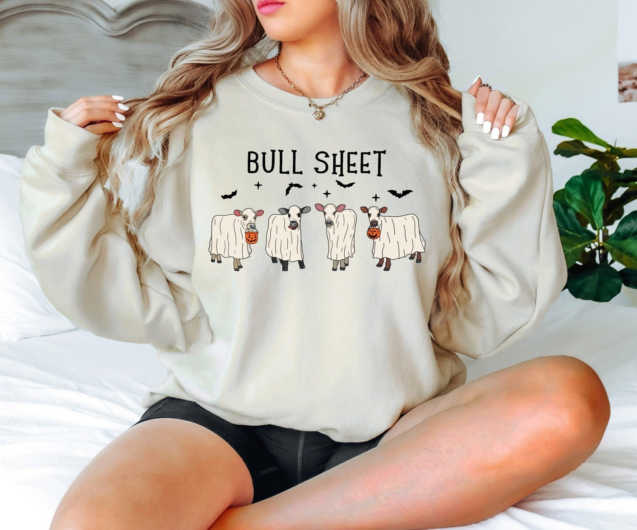 Bull Sheet Shirt, Spooky Season Shirt, Funny Cow Shirt, Western Halloween, Boo Ghost Shirt, Retro Halloween Tee, Spooky Season Sweatshirt - Nesta Tees