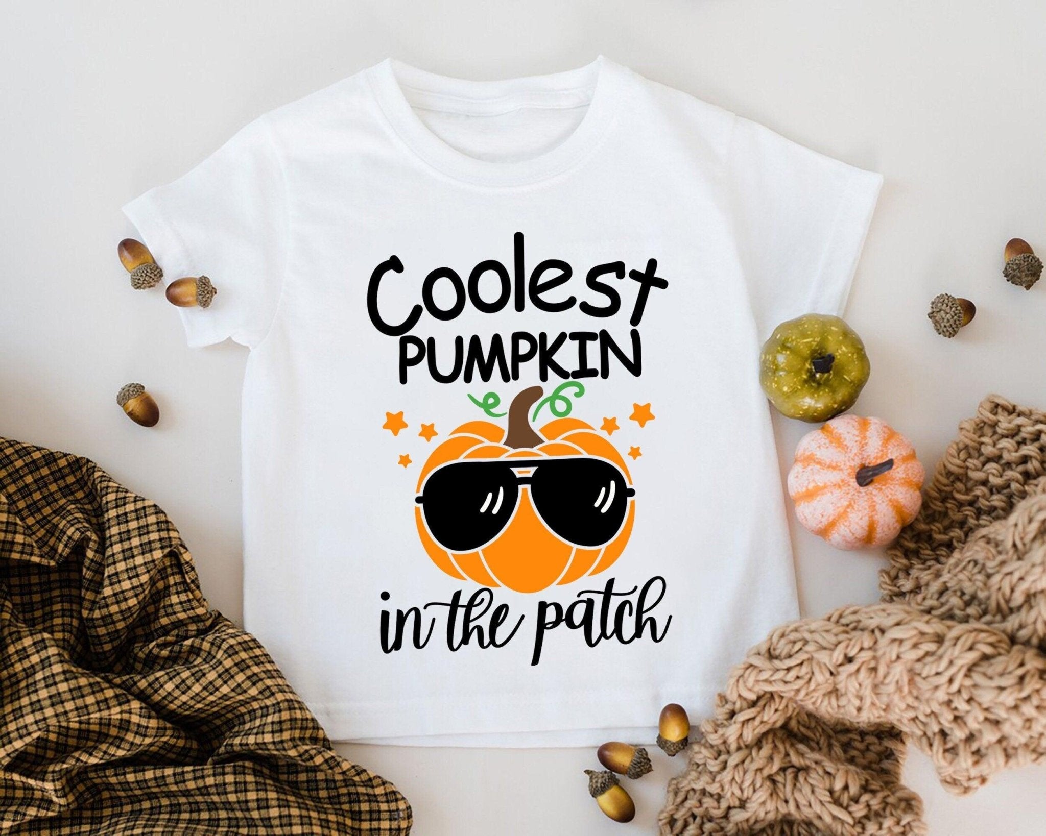 Coolest Pumpkin Shirt, Baby Thanksgiving Shirt, Pumpkin Patch Shirt, 1st Thanksgiving Shirt, First Thanksgiving Gift, Pumpkin Onesie Shirt - Nesta Tees