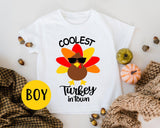 Coolest Turkey Shirt, Baby Thanksgiving Shirt, Turkey Day Dinner Shirt, 1st Thanksgiving Shirt, First Thanksgiving Gift, Turkey Onesie Shirt - Nesta Tees